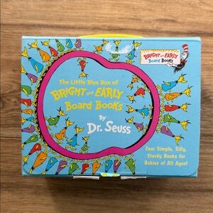 Dr. Seuss The Little Blue Box of 4 Bright and Early Board Books In Carrier